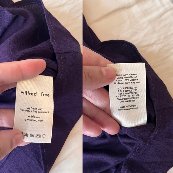 Wilfred Free Deep Purple Slip Dress XS - Picture 10 of 12